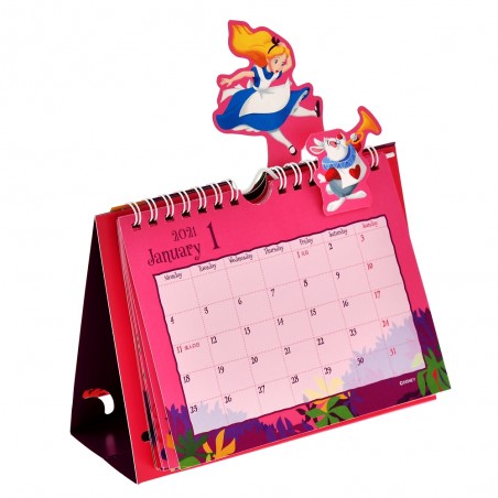 COMMANDE - DISNEY STORE JAPON - CALENDRIER DE TABLE 2021/ ALICE IN WONDERLAND