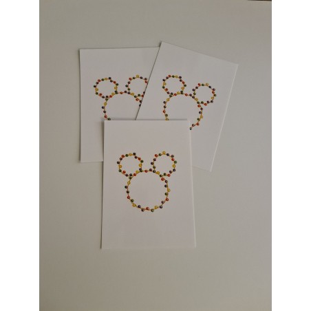 STOCK - CARTE/PRINT DE NOEL - MICKEY GUIRLANDE