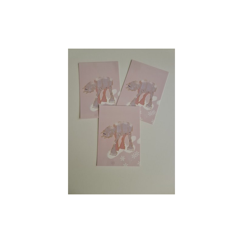 STOCK - CARTE/PRINT DE NOEL - SNOWY AT-AT