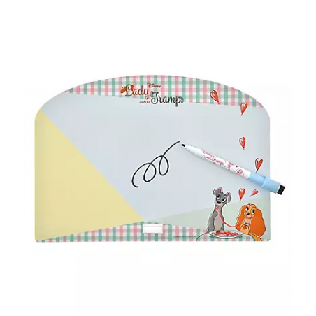 COMMANDE - DISNEY STORE JAPON - WHITEBOARD RETRO CHECK COLLECTION - LADY AND TRAMP
