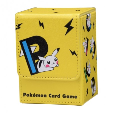 STOCK - POKEMON CENTER JAPON - DECKBOX FAUX CUIRE - PIKACHU ABC
