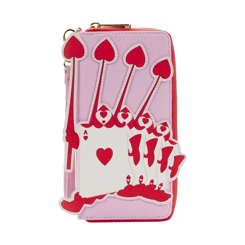 STOCK  - LF DISNEY AIW ACES OF HEARTS ZIP AROUND WALLET