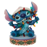STOCK - ENESCO - DISNEY TRADITIONS - Stitch Wrapped in Lights Figurine