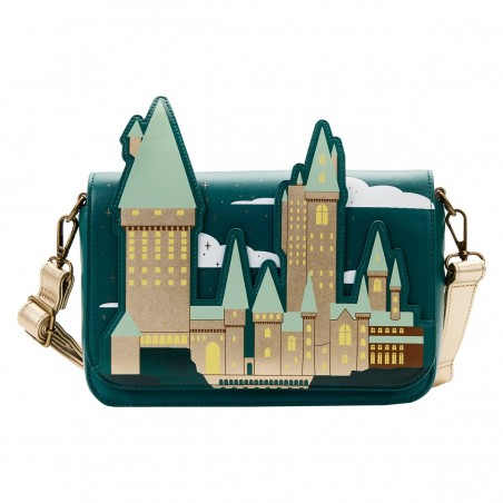 STOCK - LF Harry Potter Golden Hogwarts Castle Crossbody Purse with Pouch