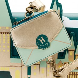 STOCK - LF Harry Potter Golden Hogwarts Castle Crossbody Purse with Pouch