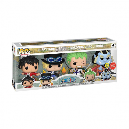 PRECOMMANDE - FUNKO POP - 4PACK LUFFYTARO/SABO/RORONOA ZORO/JINBE