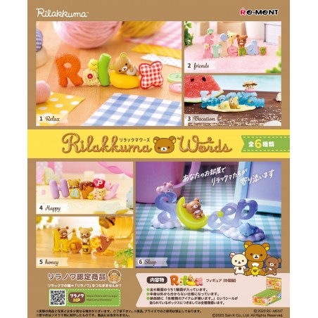 COMMANDE - RE-MENT - SAN-X - RILAKKUMA WORDS