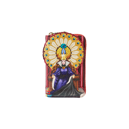 STOCK - LF DISNEY SNOW WHITE EVIL QUEEN THRONE ZIP AROUND WALLET