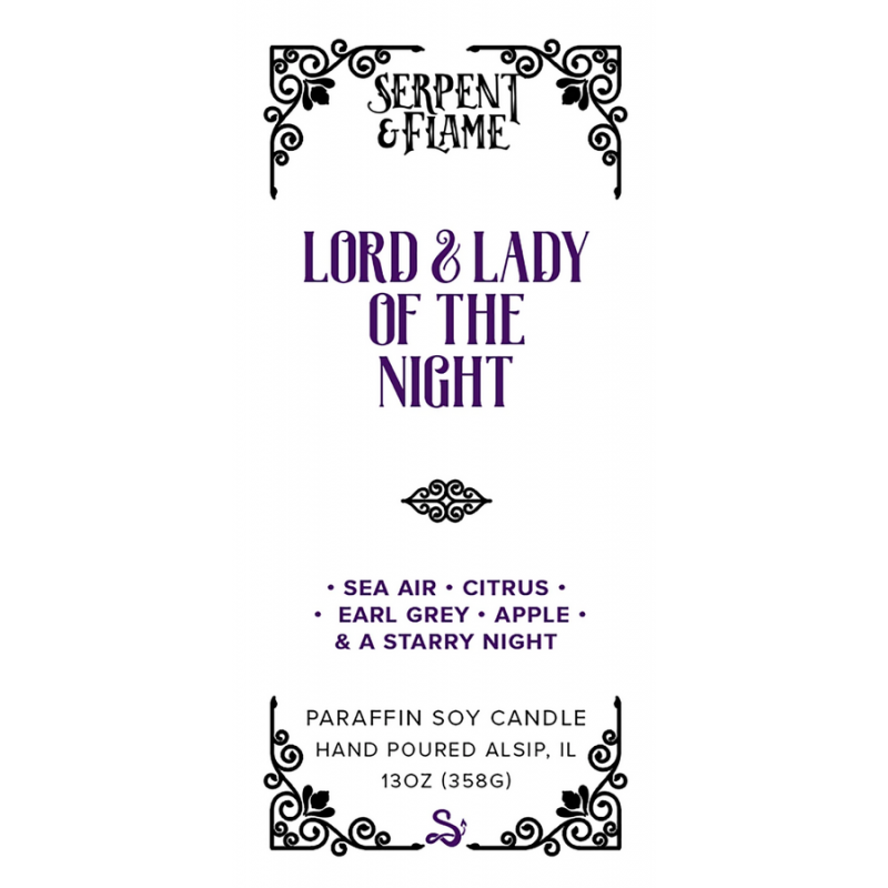 STOCK - SERPENT AND FLAME - BOUGIE " LORD & LADY OF THE NIGHT "