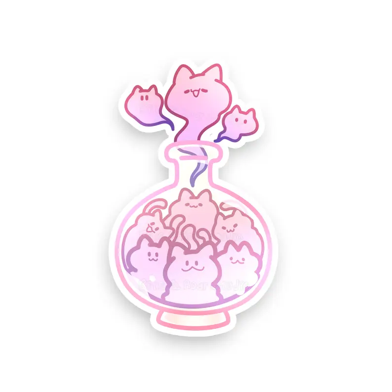 STOCK - BITE AND ROAR STUDIO - STICKERS " CAT POTION "