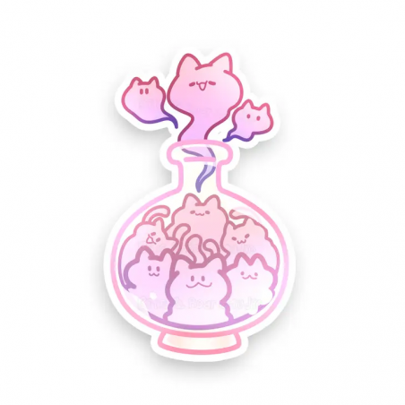 STOCK - BITE AND ROAR STUDIO - STICKERS " CAT POTION "