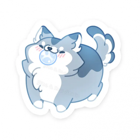 STOCK - BITE AND ROAR STUDIO - STICKERS "GREY WOLF DOG"