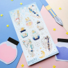 STOCK - STICKII - FEUILLE DE STICKERS "STARRY FOUNTAIN PENS"