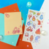 STOCK - STICKII - FEUILLE DE STICKERS "FIRE & WATER"