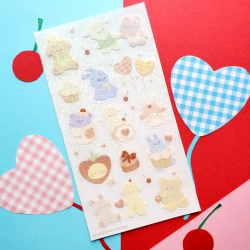 STOCK - STICKII - FEUILLE DE STICKERS "SWEET AS CAKE"