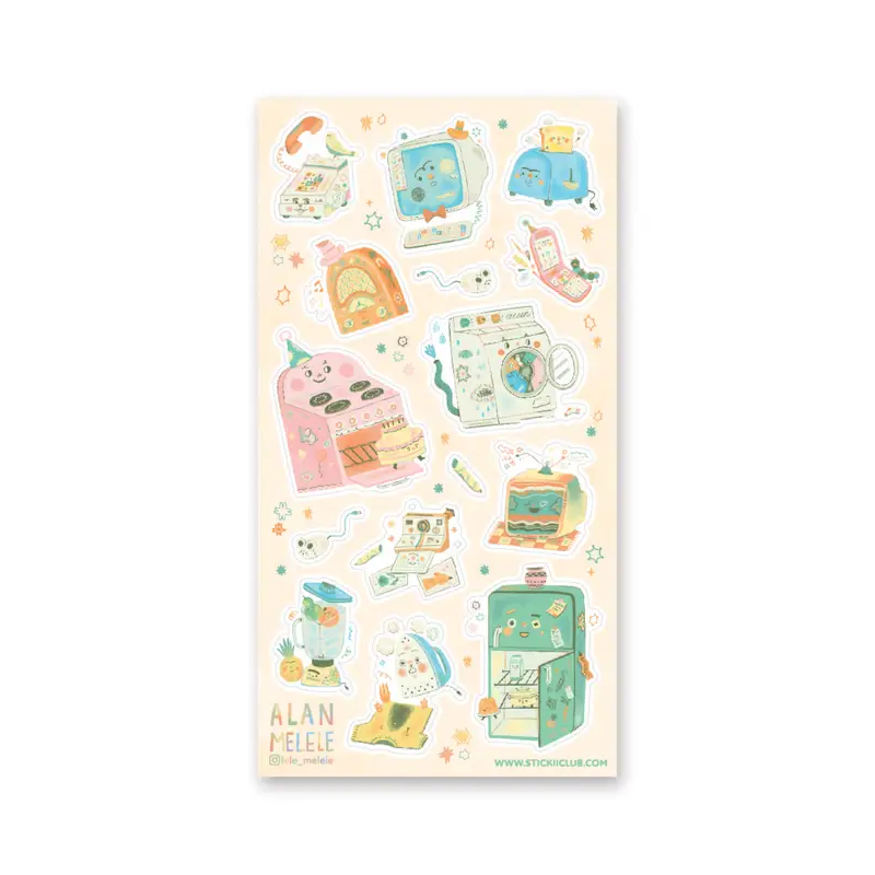 STOCK - STICKII - FEUILLE DE STICKERS "APPLIANCE ADVENTURE"