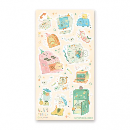 STOCK - STICKII - FEUILLE DE STICKERS "APPLIANCE ADVENTURE"