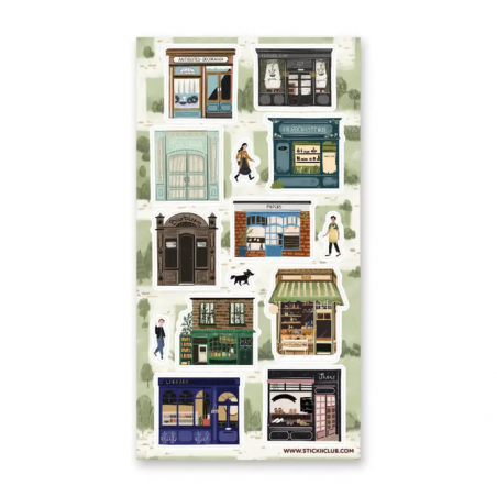 STOCK - STICKII - FEUILLE DE STICKERS "OUT OF THE TOWN"