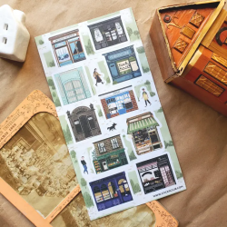 STOCK - STICKII - FEUILLE DE STICKERS "OUT OF THE TOWN"