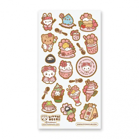 STOCK - STICKII - FEUILLE DE STICKERS "BERRY'S SPRING CAFE"