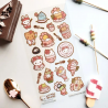 STOCK - STICKII - FEUILLE DE STICKERS "BERRY'S SPRING CAFE"