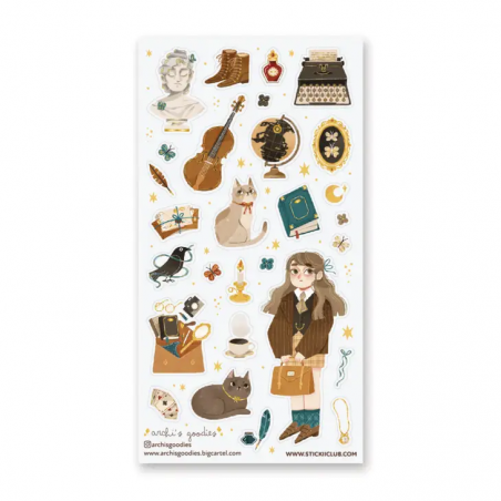 STOCK - STICKII - FEUILLE DE STICKERS "IN MY STUDY"