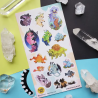 STOCK - STICKII - FEUILLE DE STICKERS "FANTASTICAL ANIMALS HYBRID"