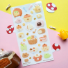 STOCK - STICKII - FEUILLE DE STICKERS "KAWAII LUNCH TIME"
