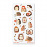 STOCK - STICKII - FEUILLE DE STICKERS " Sweet Hedgehog Friends"