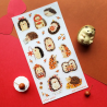 STOCK - STICKII - FEUILLE DE STICKERS " Sweet Hedgehog Friends"