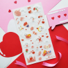 STOCK - STICKII - FEUILLE DE STICKERS " PUPPY LOVE "