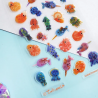 STOCK - STICKII - FEUILLE DE STICKERS " POISSONS"