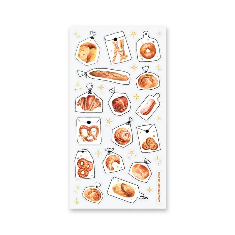 STOCK - STICKII - FEUILLE DE STICKERS " BAKERY GOODIES "