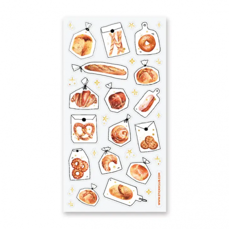 STOCK - STICKII - FEUILLE DE STICKERS " BAKERY GOODIES "