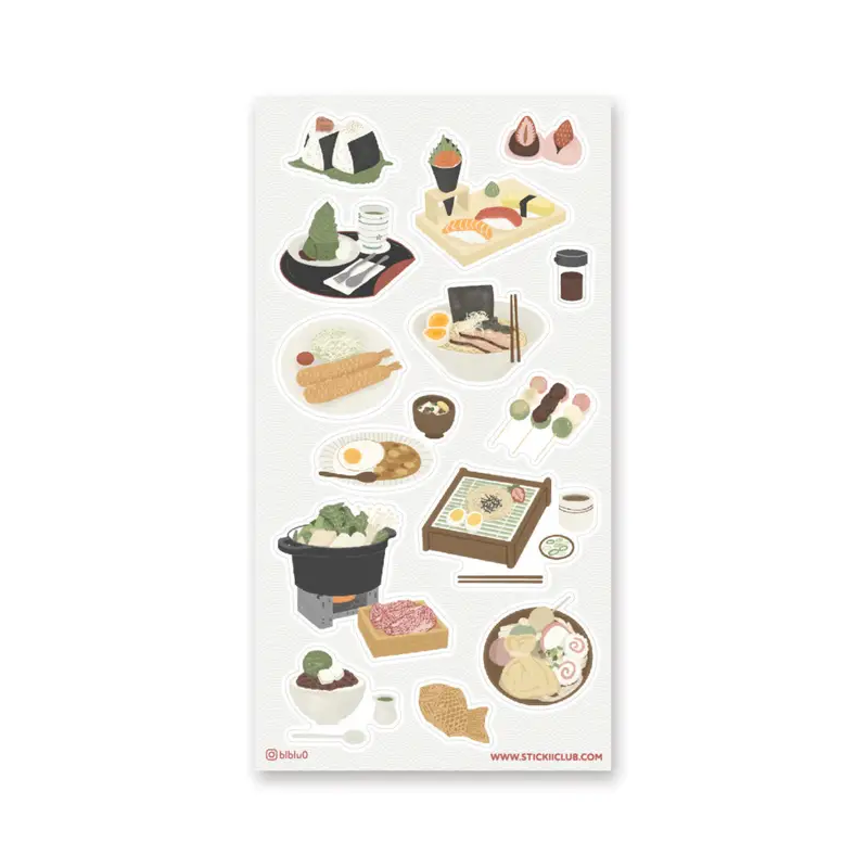 STOCK - STICKII - FEUILLE DE STICKERS " JAPANESE KITCHEN"