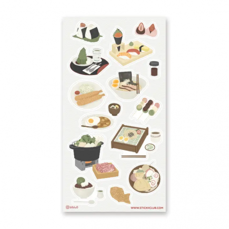 STOCK - STICKII - FEUILLE DE STICKERS " JAPANESE KITCHEN"
