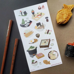 STOCK - STICKII - FEUILLE DE STICKERS " JAPANESE KITCHEN"
