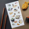 STOCK - STICKII - FEUILLE DE STICKERS " JAPANESE KITCHEN"
