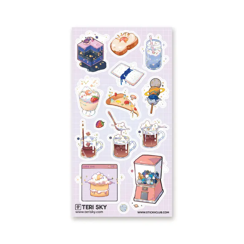 STOCK - STICKII - FEUILLE DE STICKERS " DREAMY DELIGHTS "