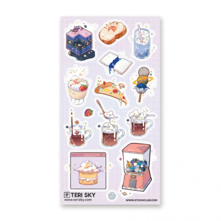 STOCK - STICKII - FEUILLE DE STICKERS " DREAMY DELIGHTS "
