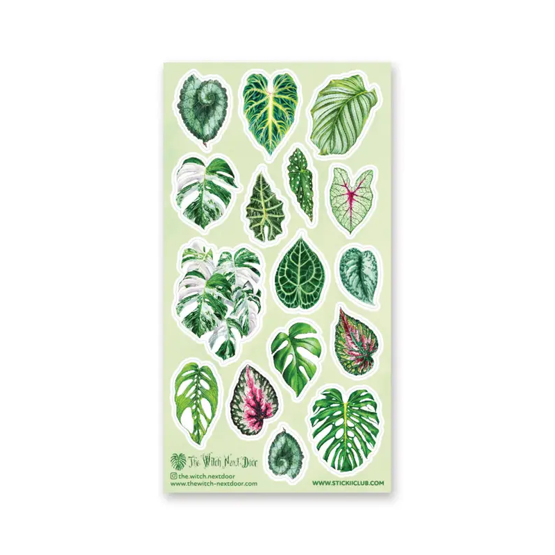 STOCK - STICKII - FEUILLE DE STICKERS " GORGEOUS GREEN "