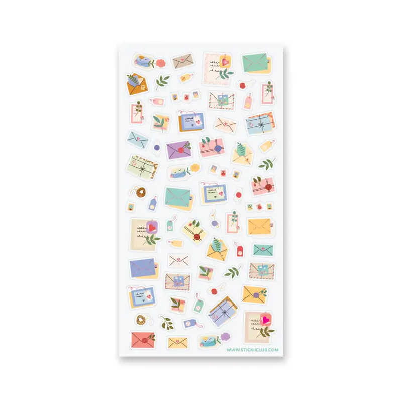 STOCK - STICKII - FEUILLE DE STICKERS " LOTS OF LETTER"