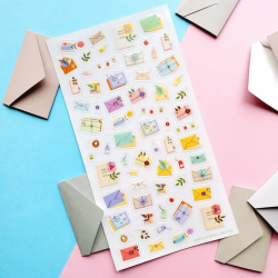 STOCK - STICKII - FEUILLE DE STICKERS " STATIONARY ESSENTIALS "