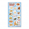 STOCK - STICKII - FEUILLE DE STICKERS " YUMMY STREET FOOD "