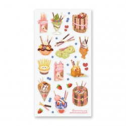 STOCK - STICKII - FEUILLE DE STICKERS "STICKII SNACK SWEETS"