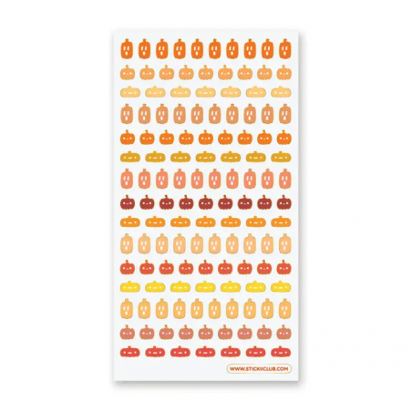 STOCK - STICKII - FEUILLE DE STICKERS "MINI PUMPKINS"