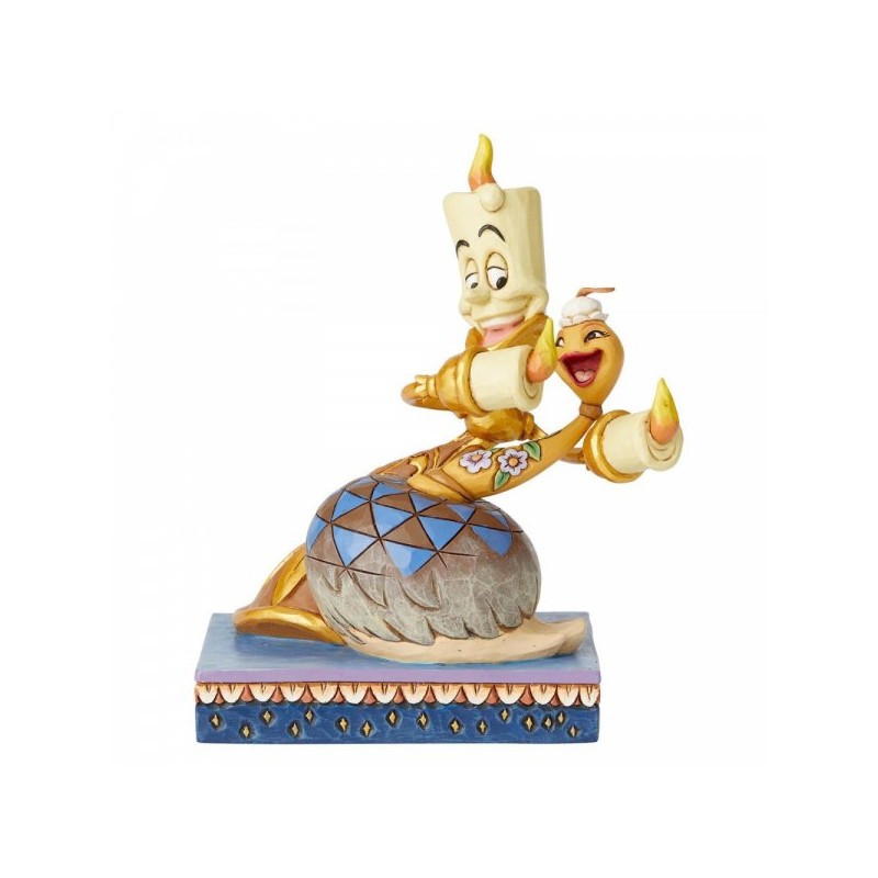 STOCK - ENESCO - DISNEY TRADITIONS - Romance by Candlelight (Lumiere and Feather Duster Figurine)