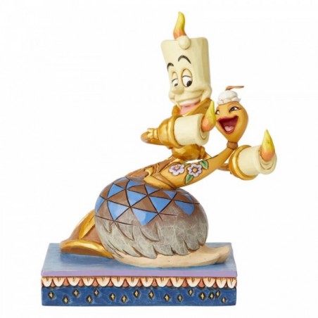 STOCK - ENESCO - DISNEY TRADITIONS - Romance by Candlelight (Lumiere and Feather Duster Figurine)