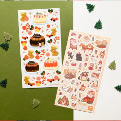 STOCK - STICKII - FEUILLE DE STICKERS "CHRISTMAS SWEETS"