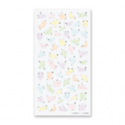STOCK - STICKII - FEUILLE DE STICKERS "Little Pastel Birds"
